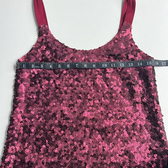 Theory dress‎ Dark Red Allegra Sequin party mini evening glam statement size 0 - Picture 4 of 8